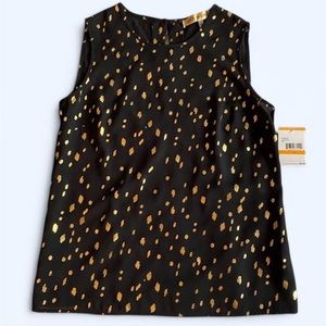 NWT Nipon Boutique Black & Gold Camisole